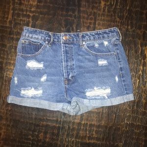 Forever 21 Ripped Jean Shorts